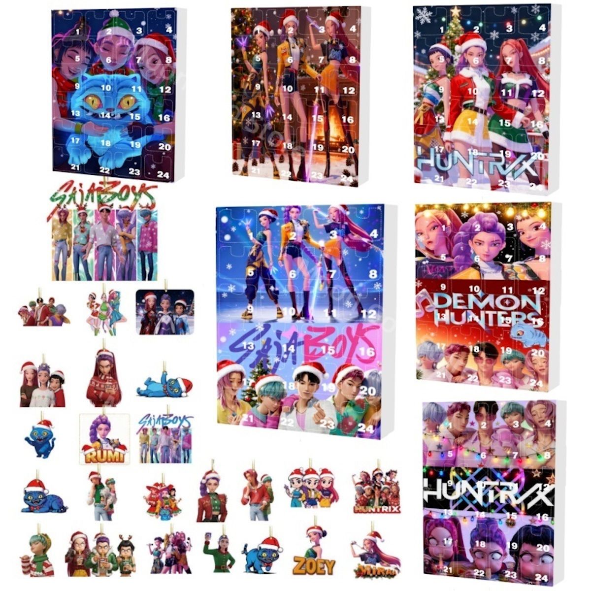 Kpop Demon Hunter Advent Calendar Cartoon Accessories Christmas Ornaments - ChildAngle