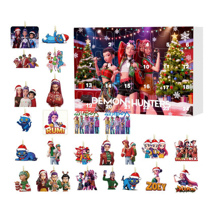 Kpop Demon Hunter Advent Calendar Cartoon Accessories Christmas Ornaments - ChildAngle