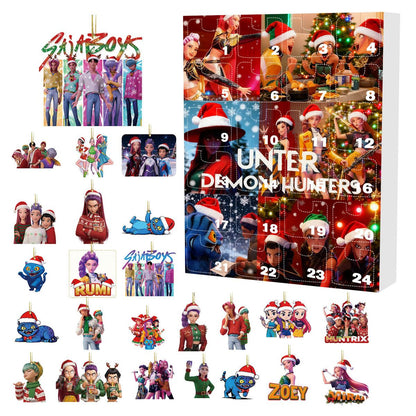 Kpop Demon Hunter Advent Calendar Cartoon Accessories Christmas Ornaments - ChildAngle