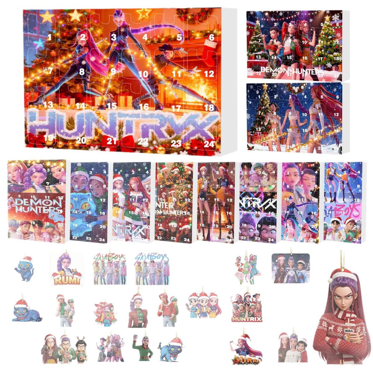 Kpop Demon Hunter Advent Calendar Cartoon Accessories Christmas Ornaments - ChildAngle