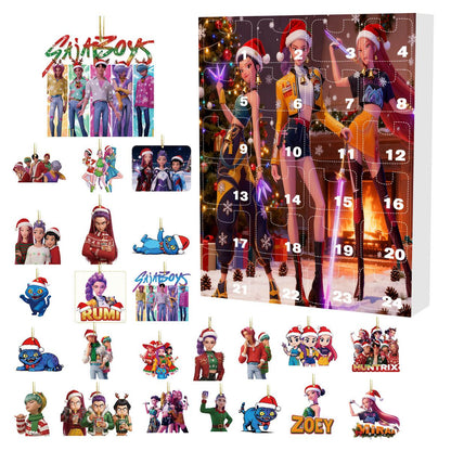 Kpop Demon Hunter Advent Calendar Cartoon Accessories Christmas Ornaments - ChildAngle