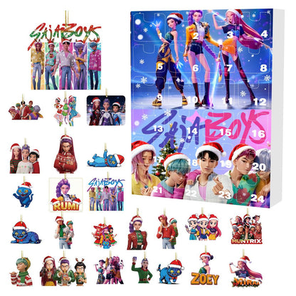 Kpop Demon Hunter Advent Calendar Cartoon Accessories Christmas Ornaments - ChildAngle