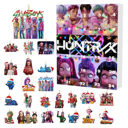 Kpop Demon Hunter Advent Calendar Cartoon Accessories Christmas Ornaments - ChildAngle