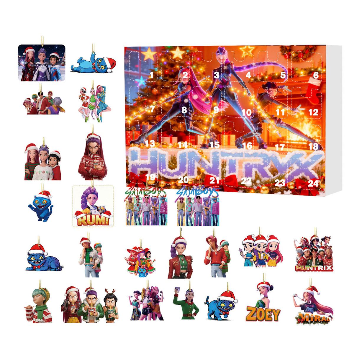 Kpop Demon Hunter Advent Calendar Cartoon Accessories Christmas Ornaments - ChildAngle