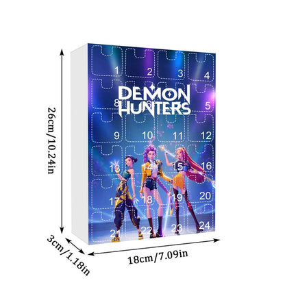 Kpop Demon Hunter Advent Calendar Cartoon Keychain Set for Kids - ChildAngle