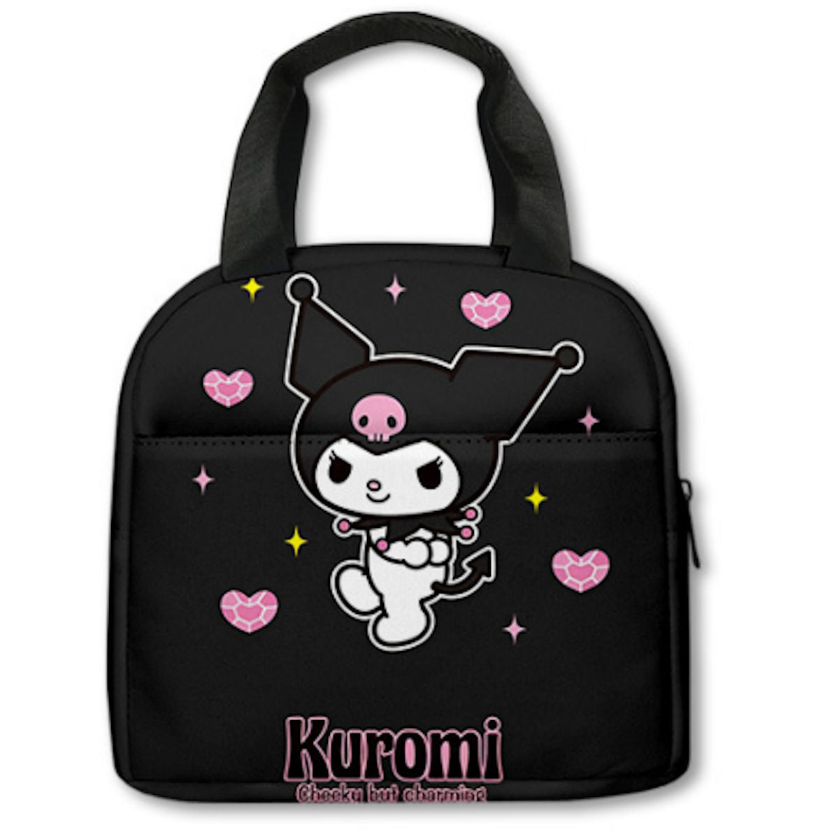 Kuromi Lunch Bag Portable Insulated Tote for Girls - ChildAngle