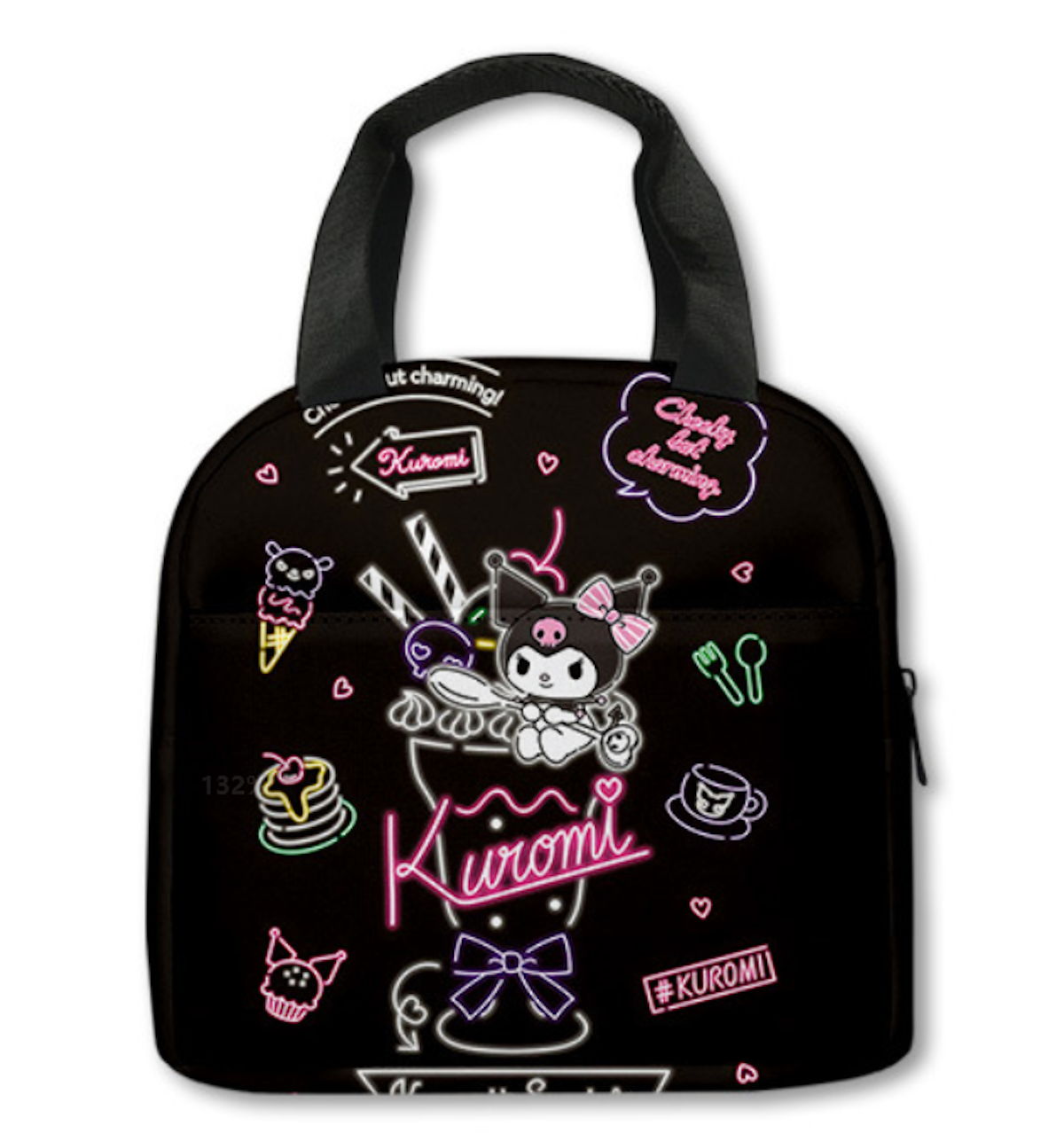 Kuromi Lunch Bag Portable Insulated Tote for Girls - ChildAngle
