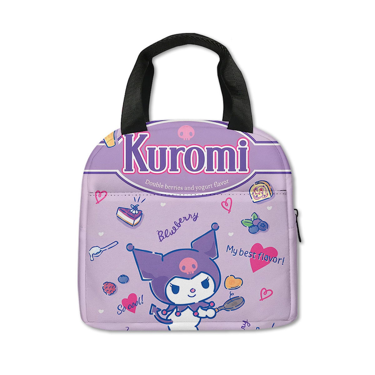 Kuromi Lunch Bag Portable Insulated Tote for Girls - ChildAngle
