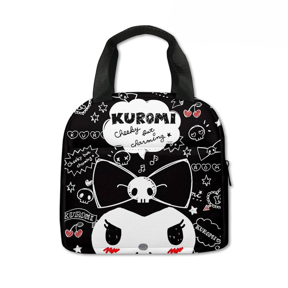 Kuromi Lunch Bag Portable Insulated Tote for Girls - ChildAngle