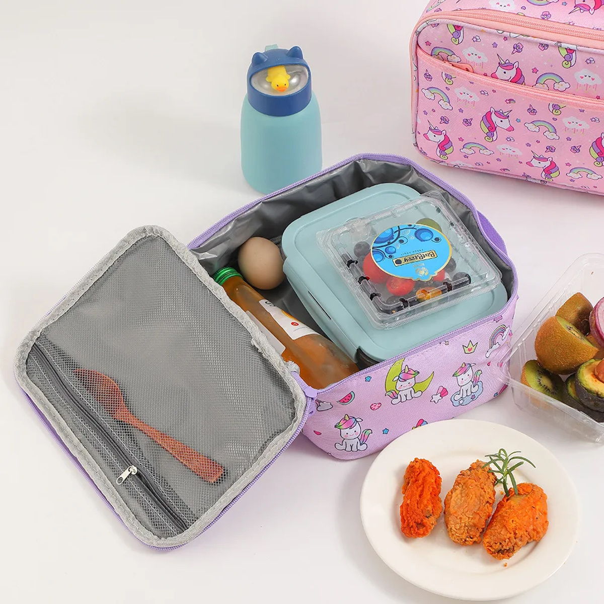 Large Unicorn Lunch Bag Food Storage Tote for School Lunch - ChildAngle
