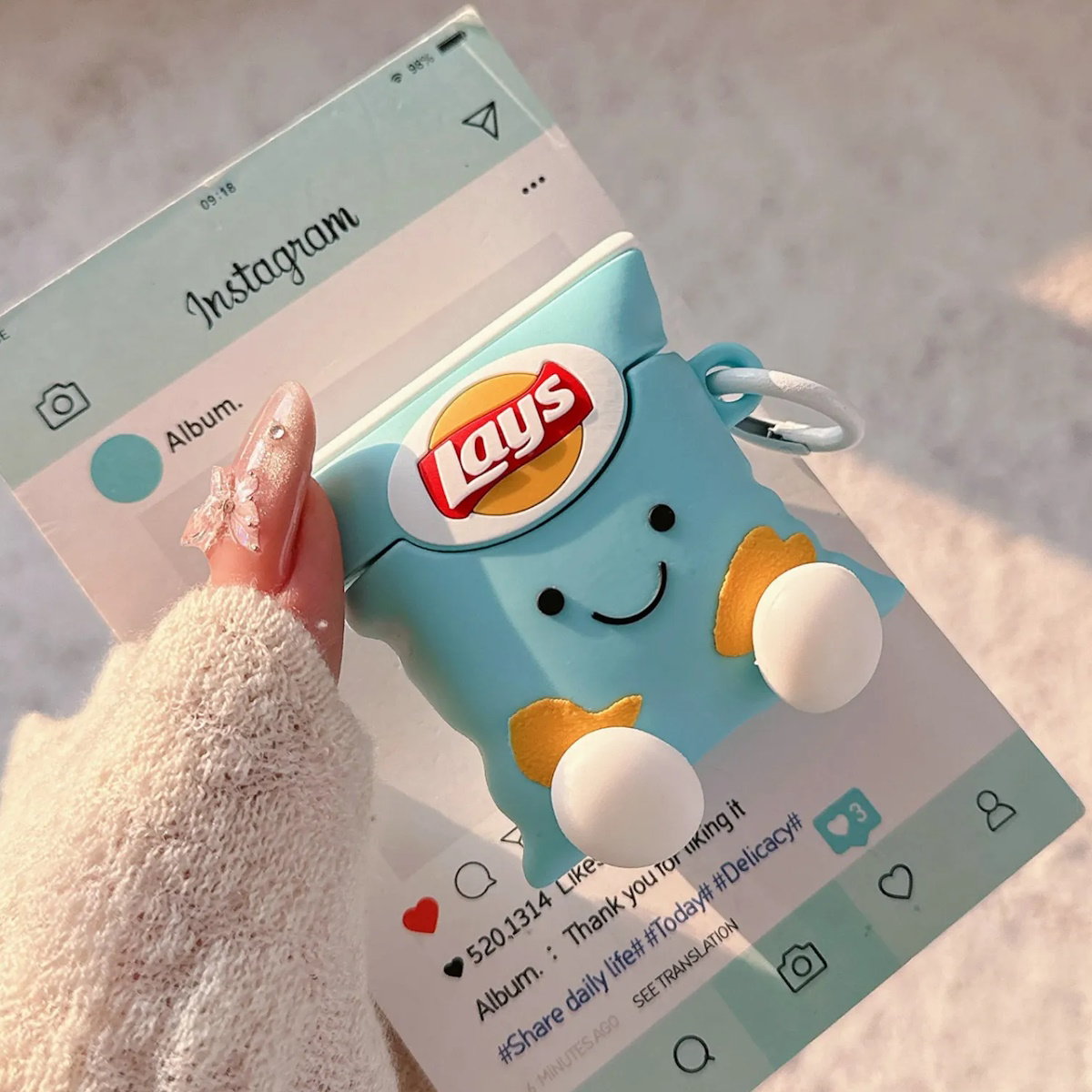 Lays potato chip-shaped AirPods Case - ChildAngle