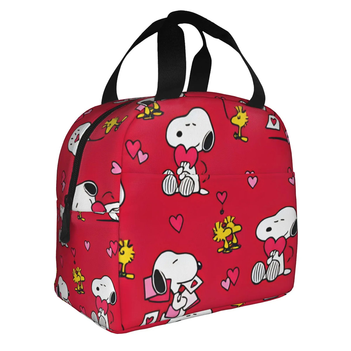 Heart Love Snoopy Lunch Bag Tote Large Capacity Lunch Bag for Valentine's Day - ChildAngle
