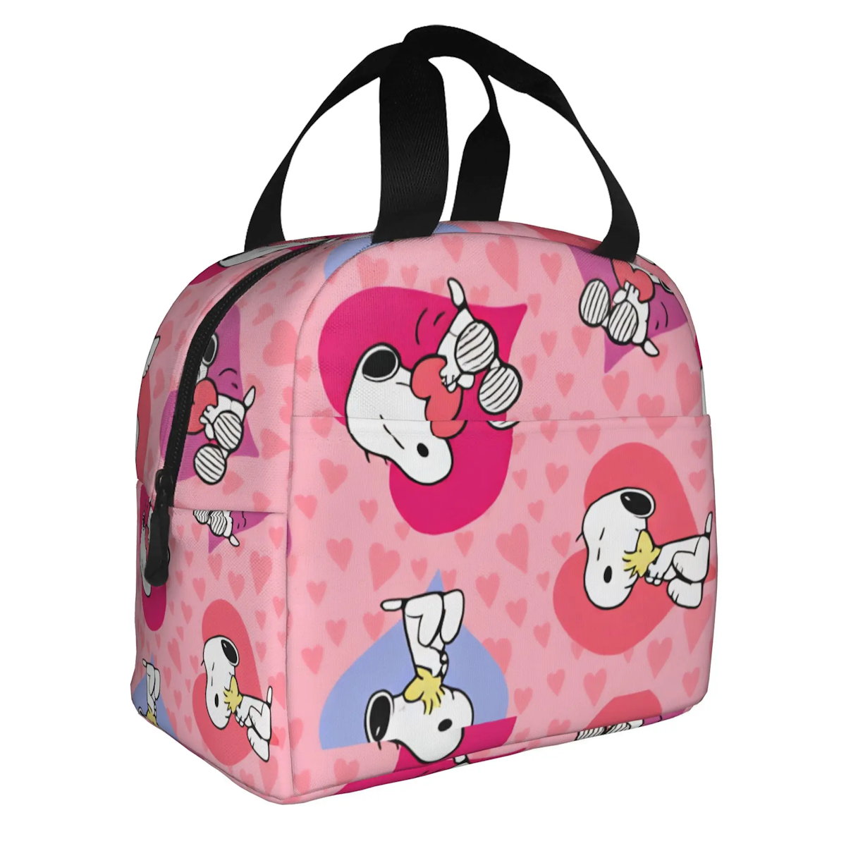 Heart Love Snoopy Lunch Bag Tote Large Capacity Lunch Bag for Valentine's Day - ChildAngle