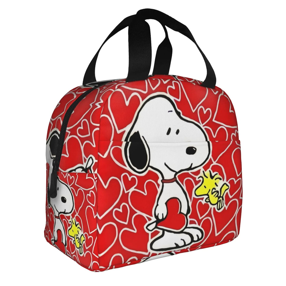 Heart Love Snoopy Lunch Bag Tote Large Capacity Lunch Bag for Valentine's Day - ChildAngle