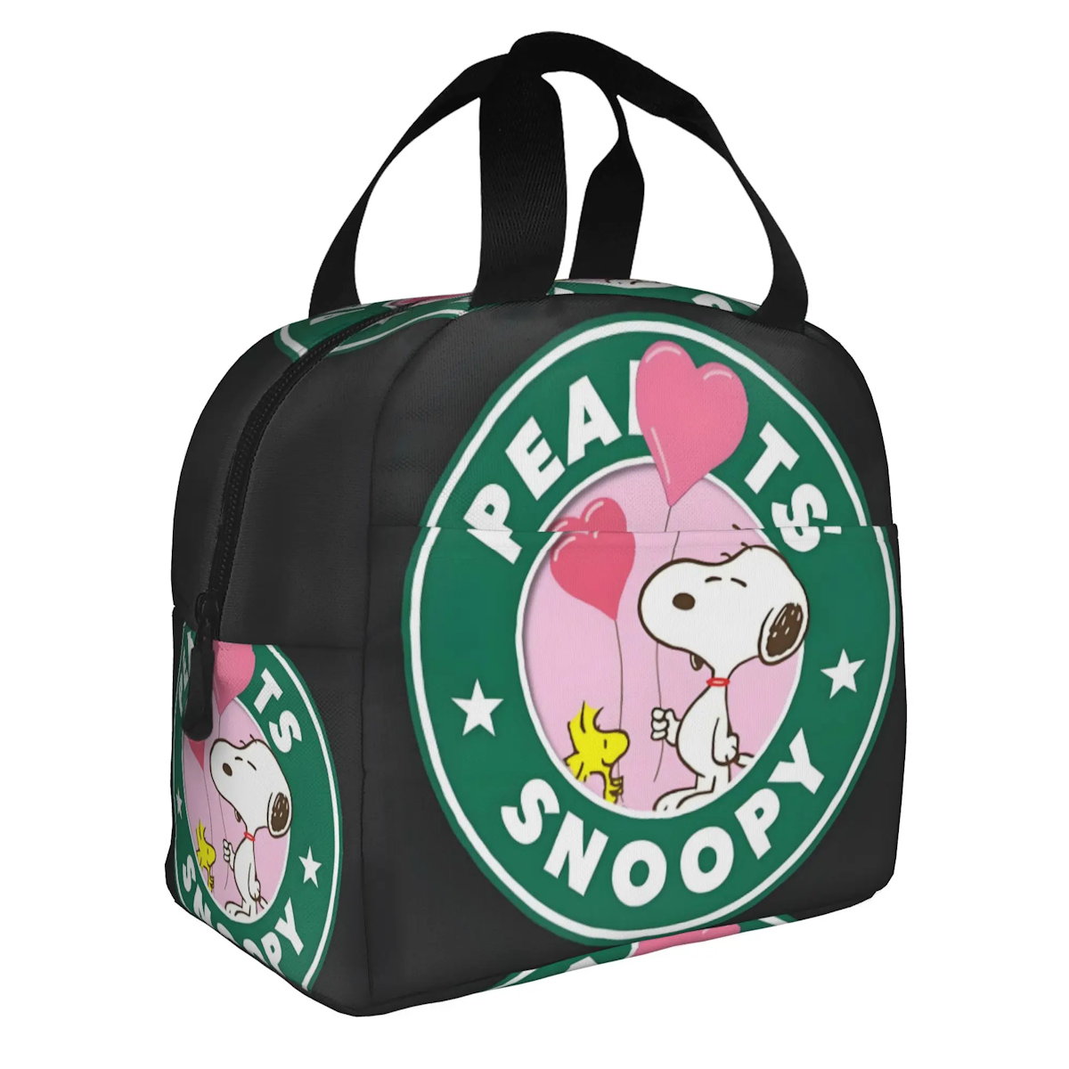 Heart Love Snoopy Lunch Bag Tote Large Capacity Lunch Bag for Valentine's Day - ChildAngle
