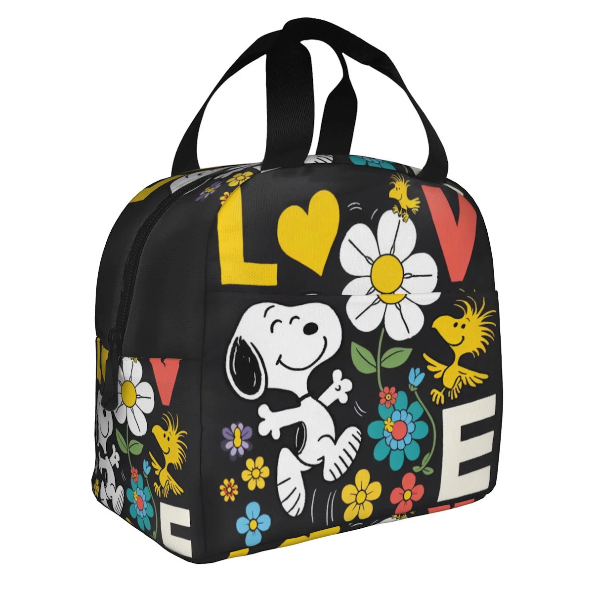 Heart Love Snoopy Lunch Bag Tote Large Capacity Lunch Bag for Valentine's Day - ChildAngle