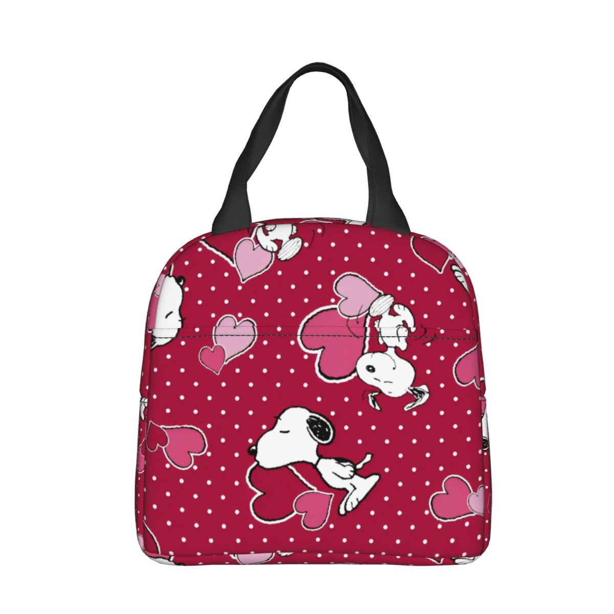 Heart Love Snoopy Lunch Bag Tote Large Capacity Lunch Bag for Valentine's Day - ChildAngle