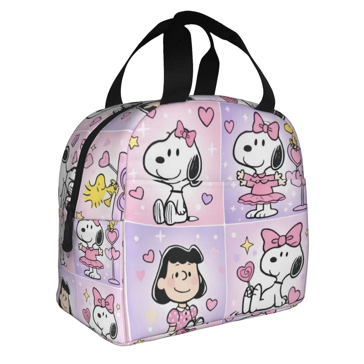 Heart Love Snoopy Lunch Bag Tote Large Capacity Lunch Bag for Valentine's Day - ChildAngle
