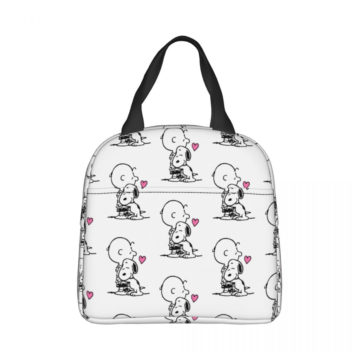 Heart Love Snoopy Lunch Bag Tote Large Capacity Lunch Bag for Valentine's Day - ChildAngle