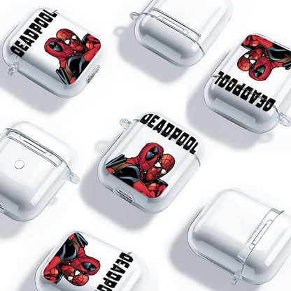 Black AirPods case with Marvel Deadpool design - ChildAngle Deadpool AirPods Case