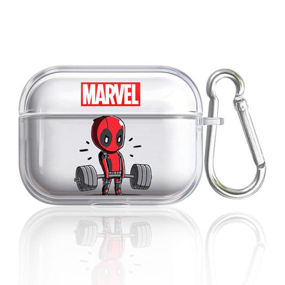Black AirPods case with Marvel Deadpool design - ChildAngle Deadpool AirPods Case