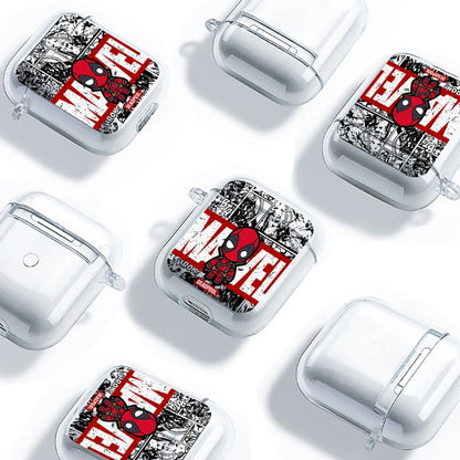 Black AirPods case with Marvel Deadpool design - ChildAngle Deadpool AirPods Case