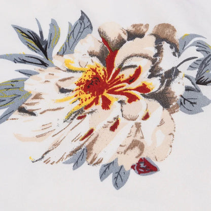 Spring Summer Mother Daughter Matching Dresses White Flower Floral Mommy and Me Outfits - ChildAngle