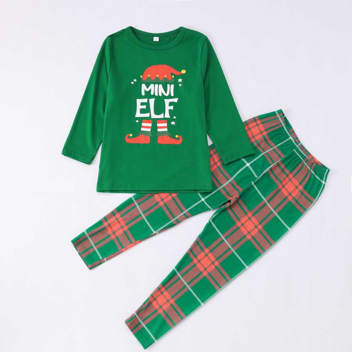 Family Matching Pajama Papa Mama Mini Elf Pajama Set - ChildAngle