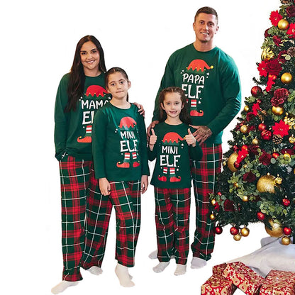 Family Matching Pajama Papa Mama Mini Elf Pajama Set - ChildAngle