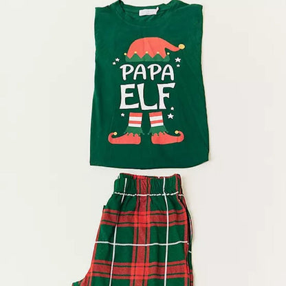 Family Matching Pajama Papa Mama Mini Elf Pajama Set - ChildAngle
