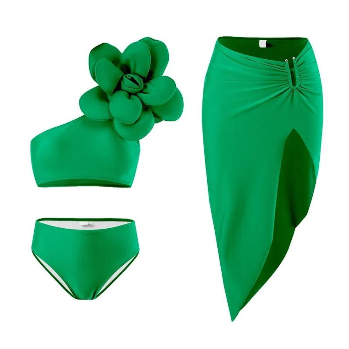 Mommy and Me Matching Beachwear 3PCS Bikini Set with Coverup - ChildAngle