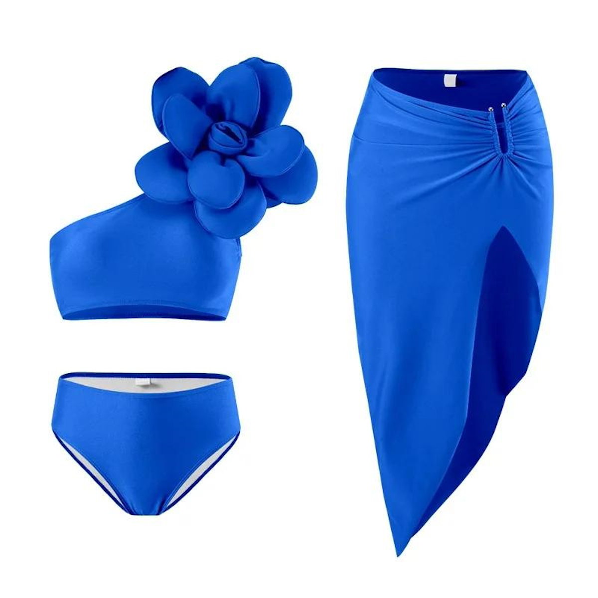 Mommy and Me Matching Beachwear 3PCS Bikini Set with Coverup - ChildAngle