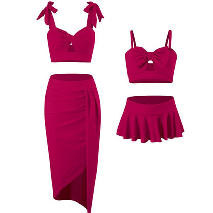 Mommy and Me Matching Beachwear 3PCS Bikini Set with Coverup - ChildAngle