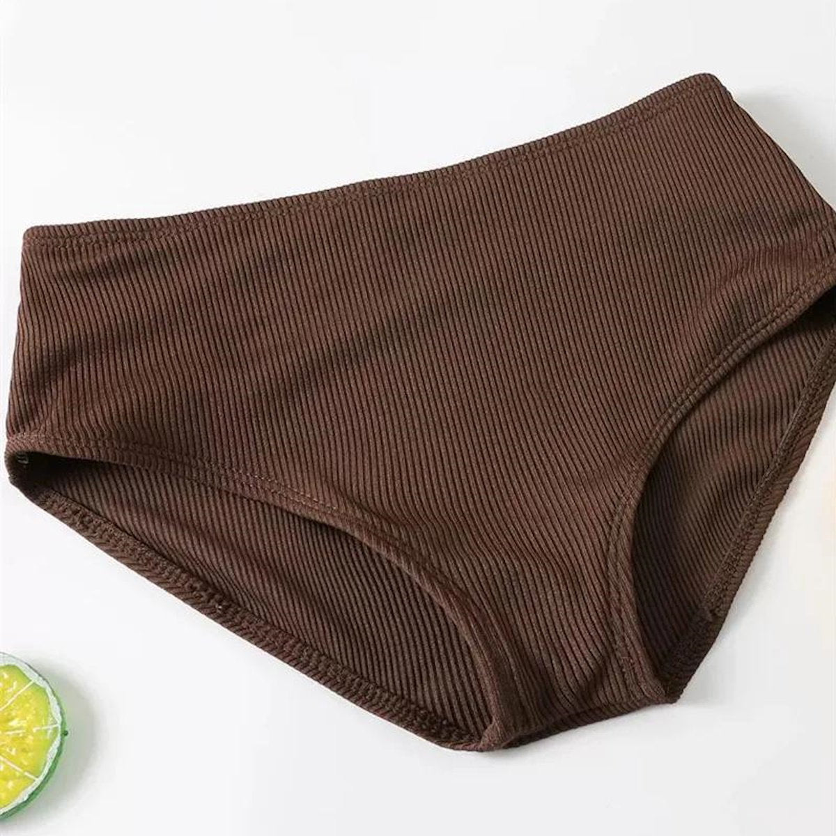 Brown ribbed bikini bottom - ChildAngle