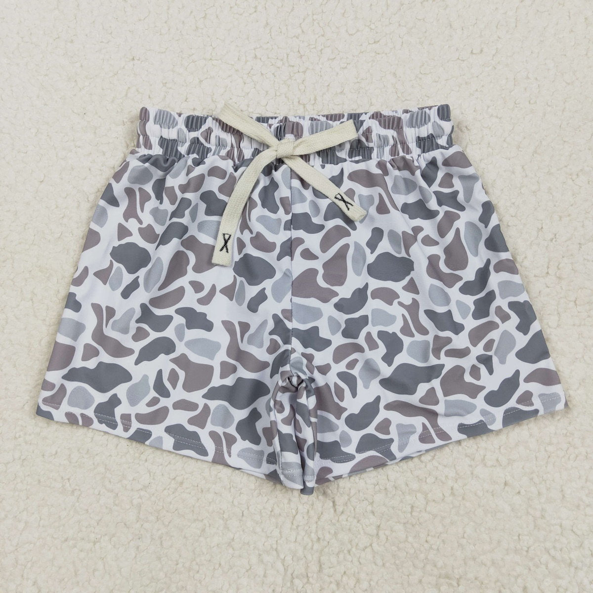 Patterned swim trunks with a drawstring - ChildAngle