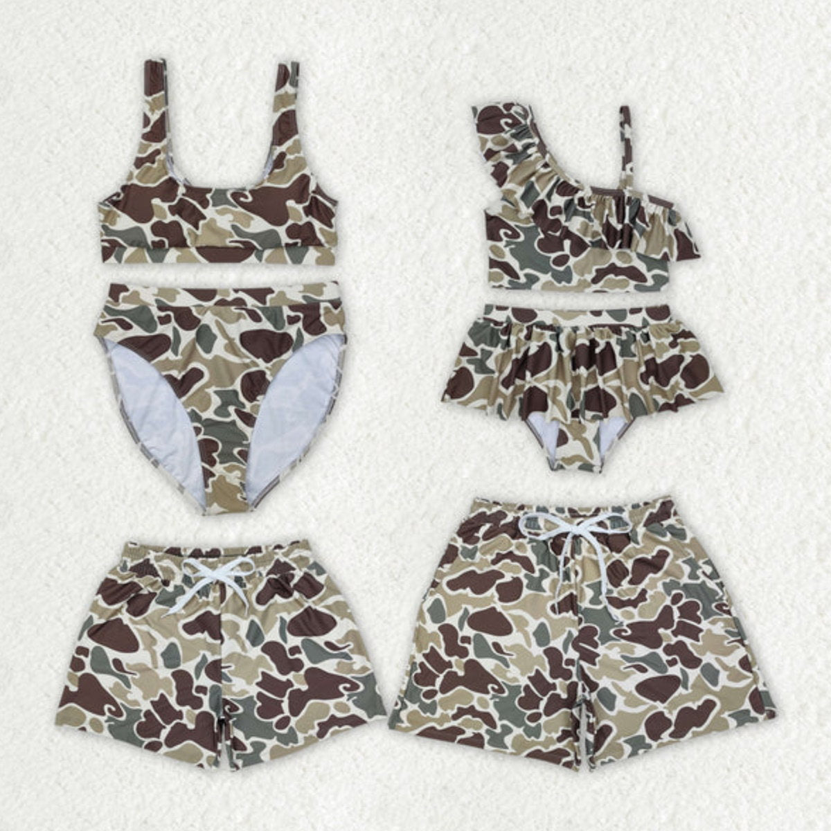 Camouflage-patterned swimsuit set Swim Trunks - ChildAngle