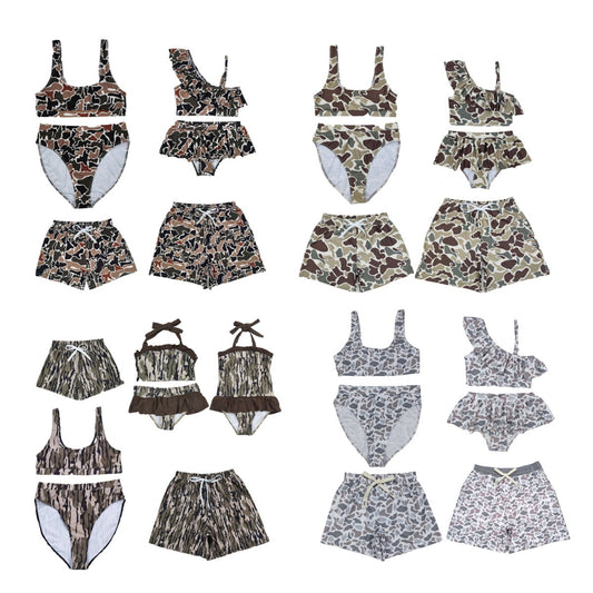 Collection of patterned swimsuits and shorts Animal Print Bikini Set - ChildAngle