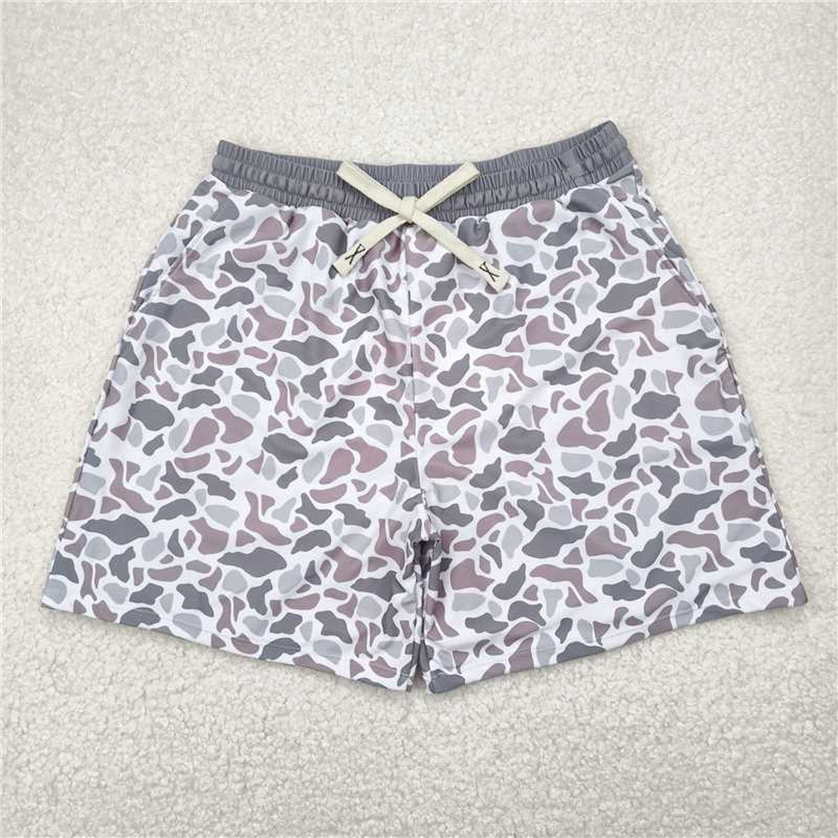 swim trunks with a camouflage pattern for boys - ChildAngle