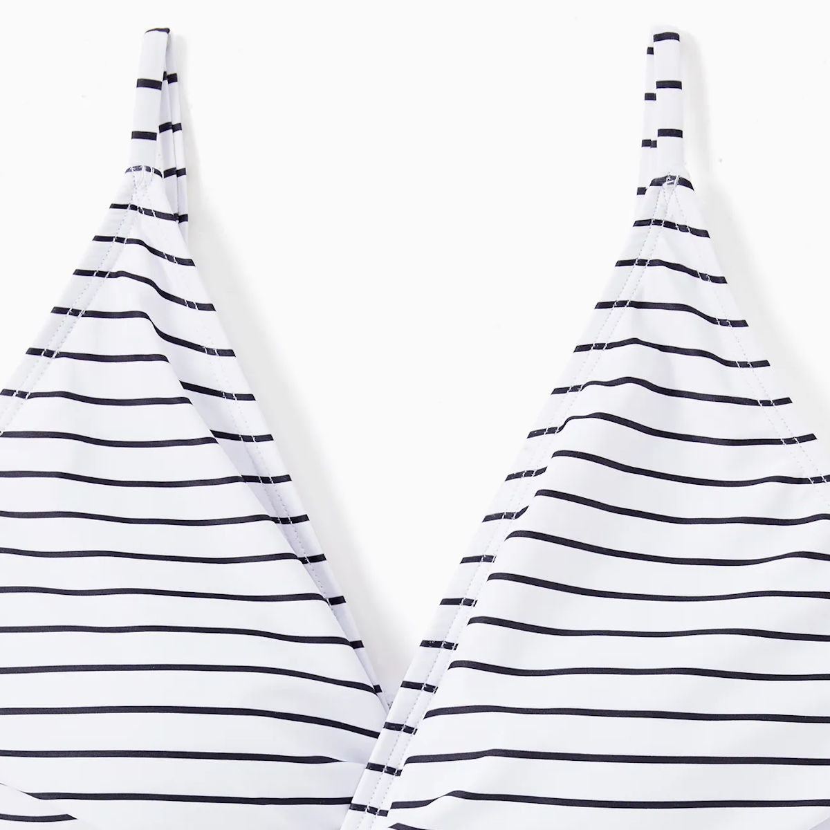 Back Tie Striped Top and Ruched Green Bottom Two Pieces Swimsuits and Drawstring Striped Colorblock Swim Trunks - ChildAngle