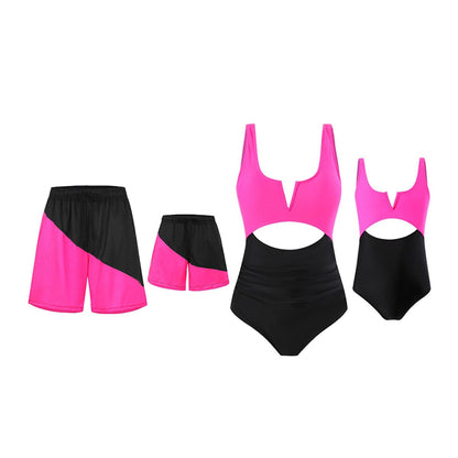 Pink and black swimsuit set - ChildAngle