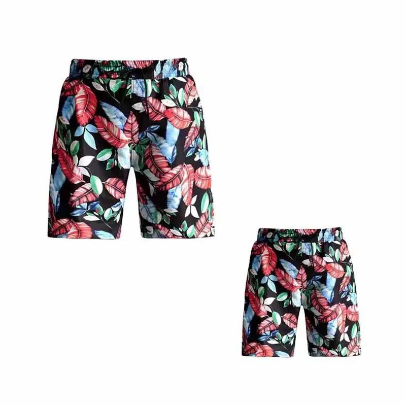 Matching Family Swimsuit Palm Leaves Ruffle Bathing Suit Bikini Set Swim Trunks - ChildAngle