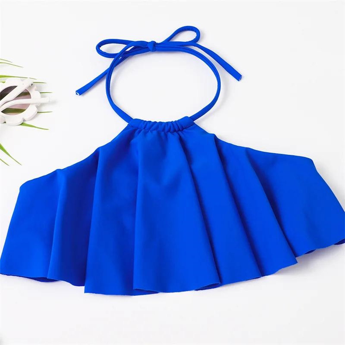 Blue bikini top with a bow  - ChildAngle