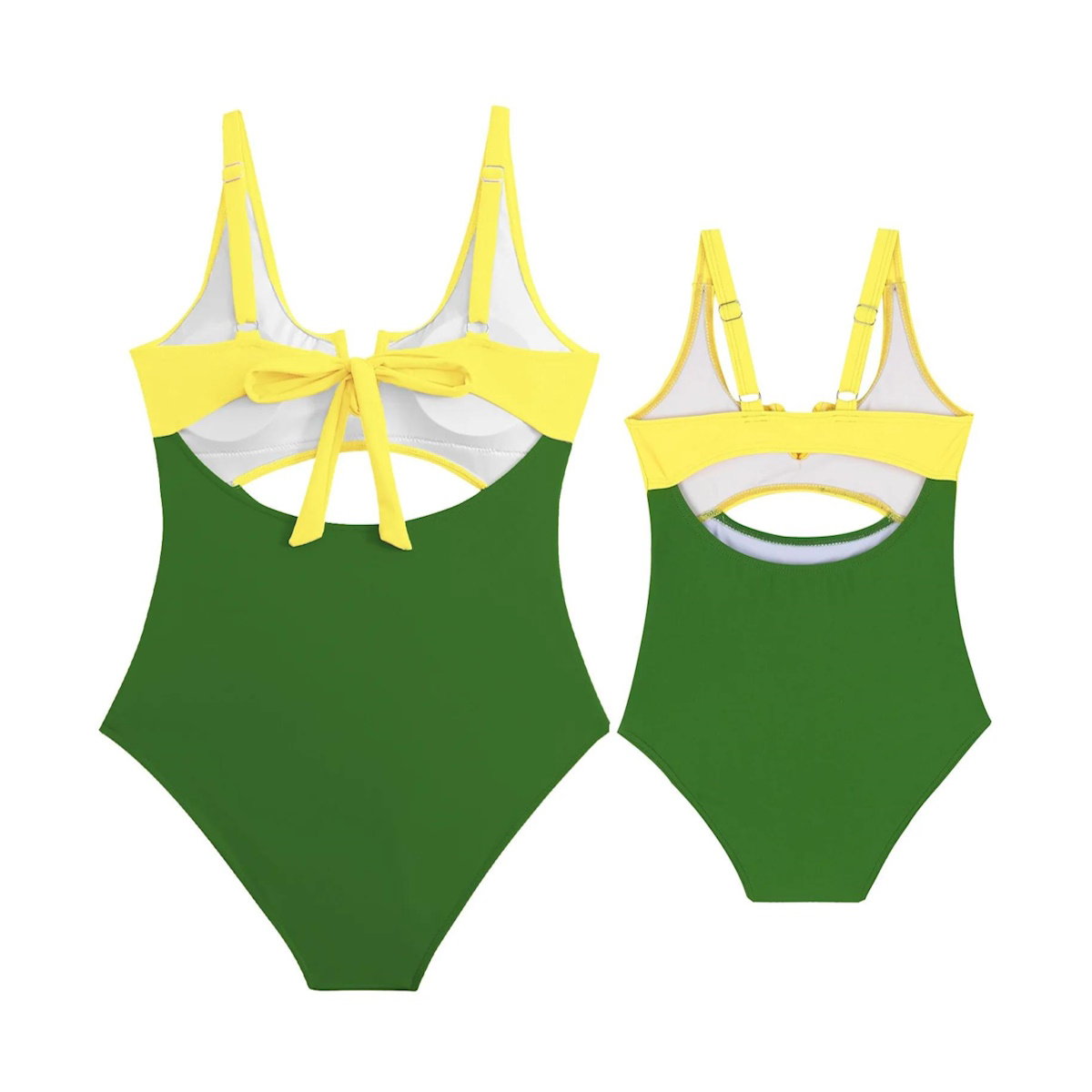 Mommy and Me Colorblock One Piece Swimsuits - ChildAngle