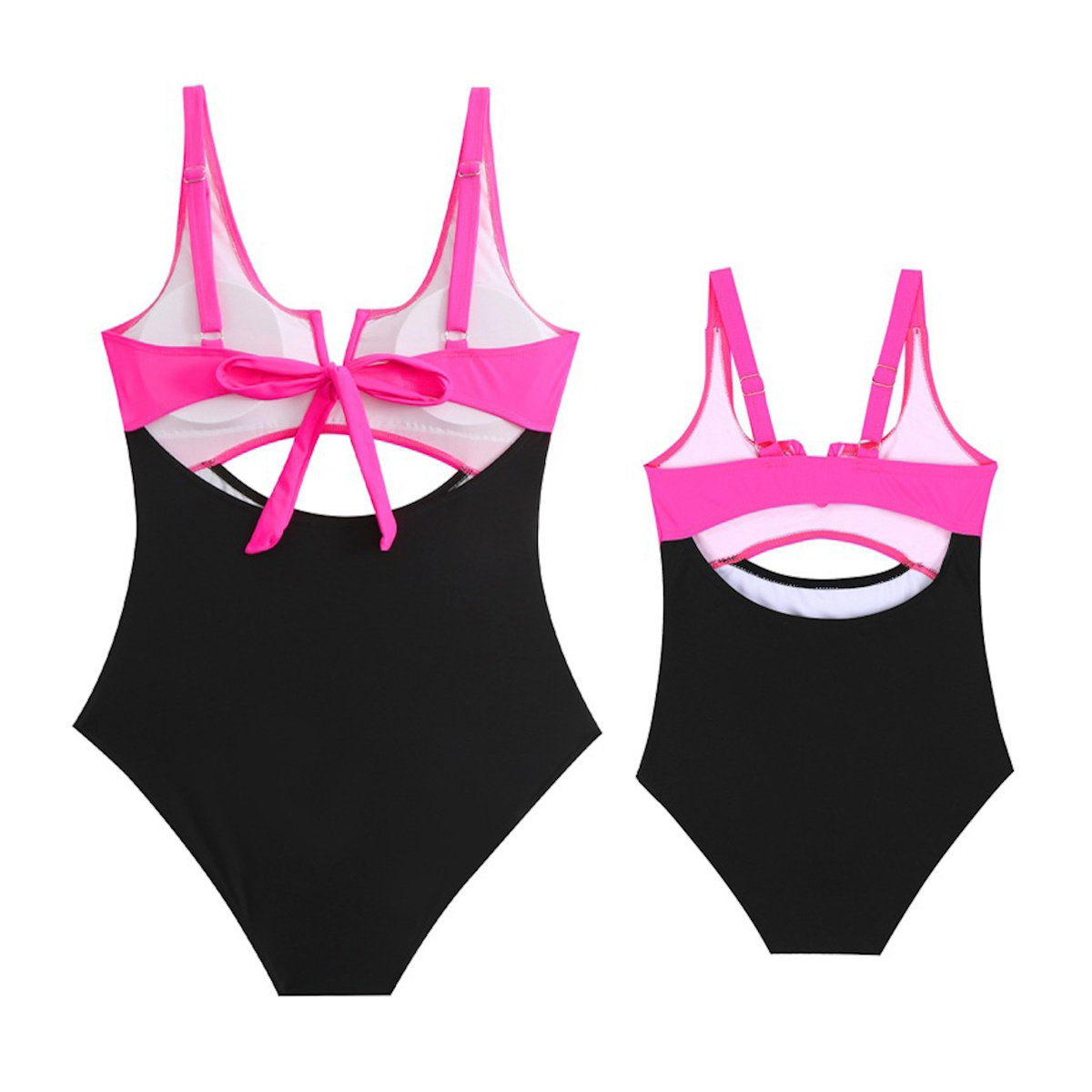 Mommy and Me Colorblock One Piece Swimsuits - ChildAngle