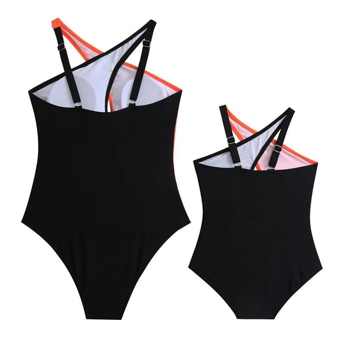 Mommy and Me Colorblock One Piece Swimsuits - ChildAngle