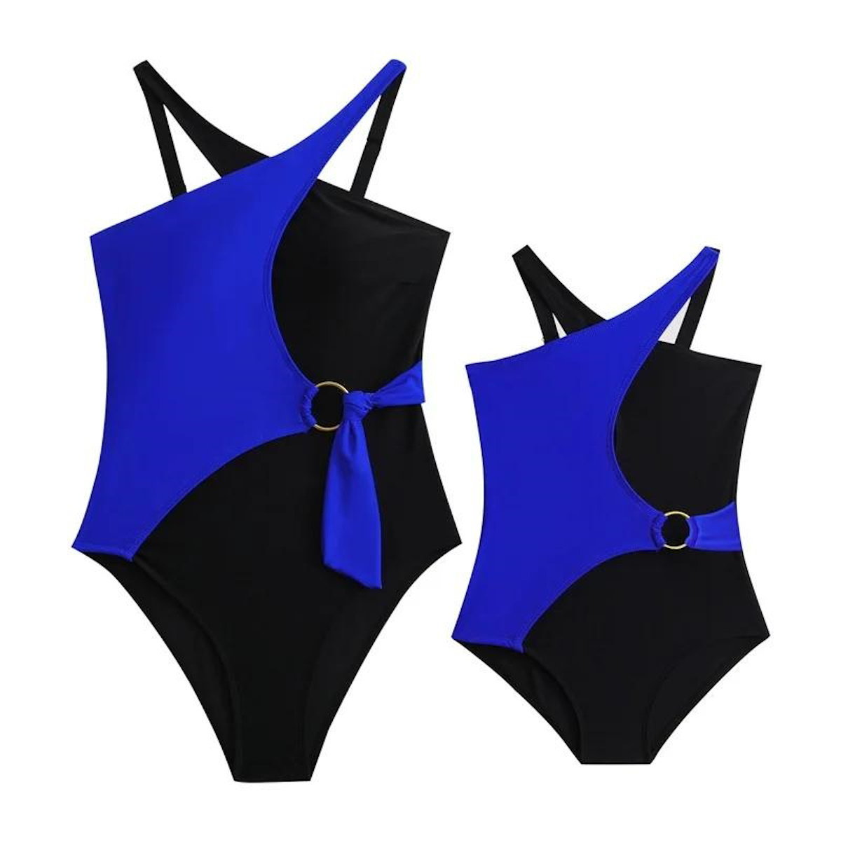 Mommy and Me Colorblock One Piece Swimsuits - ChildAngle