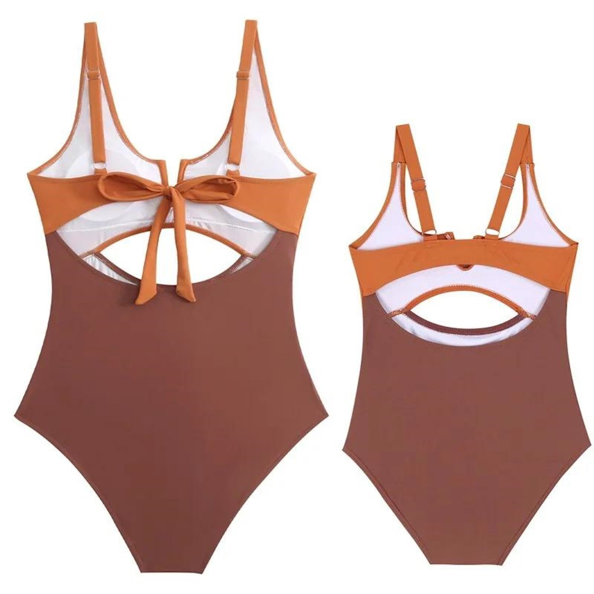 Mommy and Me Colorblock One Piece Swimsuits - ChildAngle