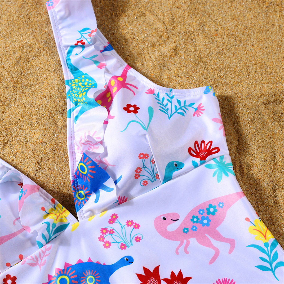 Family Matching Swimsuit Dinossaur One Piece Swimwear and Swim Trunks - ChildAngle