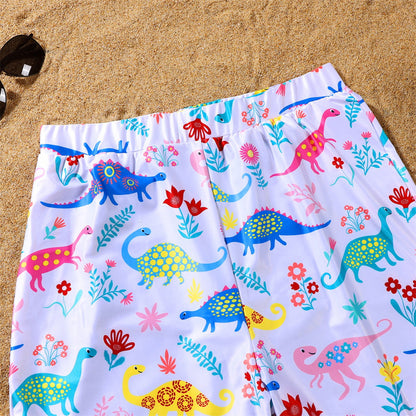 Family Matching Swimsuit Dinossaur One Piece Swimwear and Swim Trunks - ChildAngle
