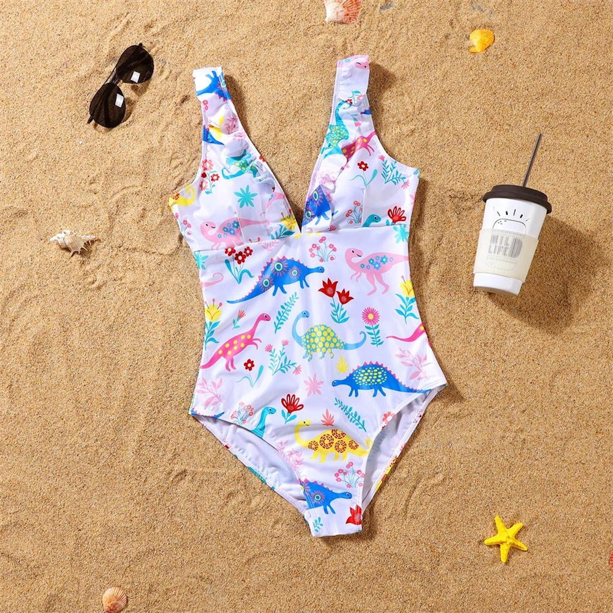 Family Matching Swimsuit Dinossaur One Piece Swimwear and Swim Trunks - ChildAngle